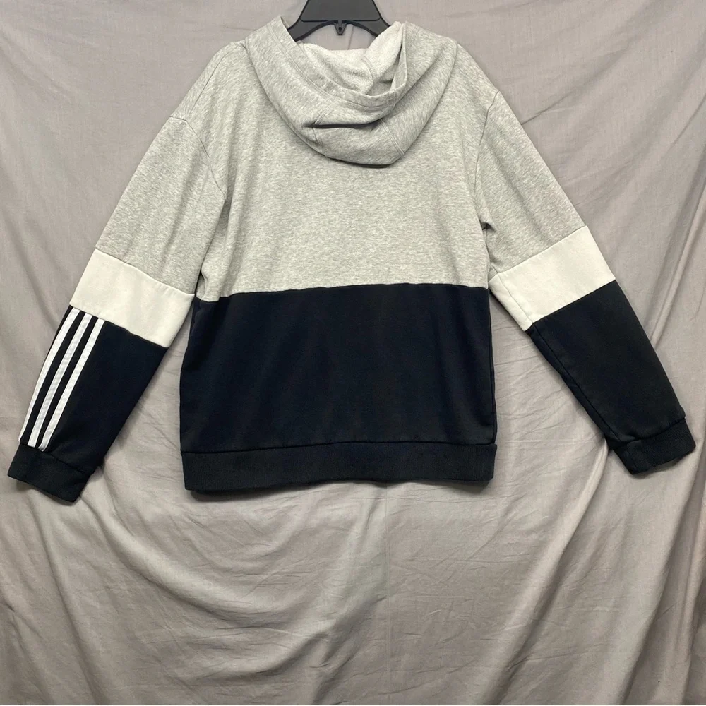 Adidas Hoodie With Pocket Black‎ White Gray Size | L